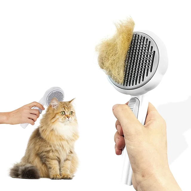 Brush Dog Cat Cleaning Self Grooming Pet Slicker Hair Comb Massage Shedding Remo