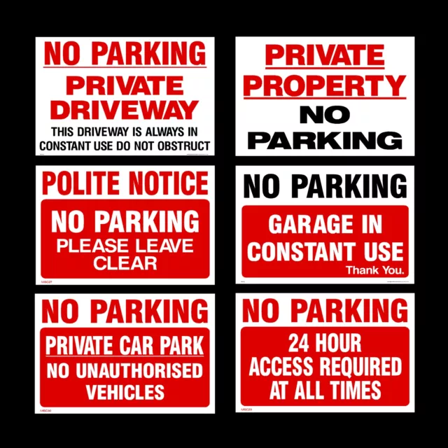 No Parking / Private Property Sign, Sticker, Metal - All Sizes - All Materials