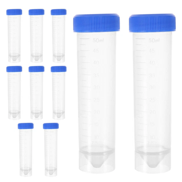 50 Flaconi Graduati Da 5 Ml Con Tappo A Vite - Ideali Per Laboratorio, Cosmetici E Piccoli Oggetti