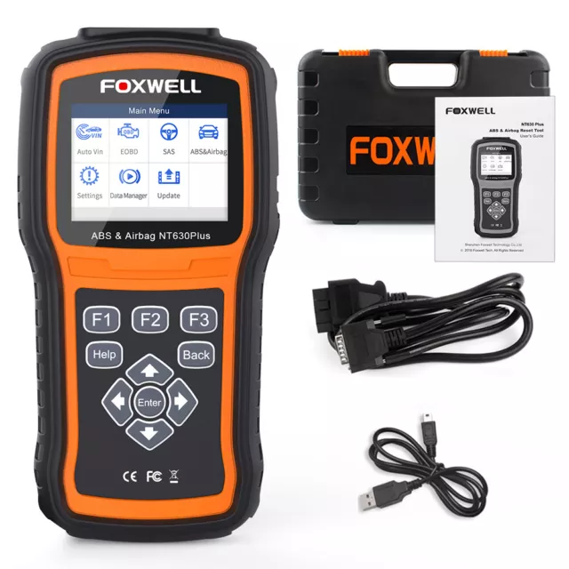 Foxwell NT630 Plus Scanner ABS Bleeding SRS SAS OBD2 Code Reader Diagnostic Tool