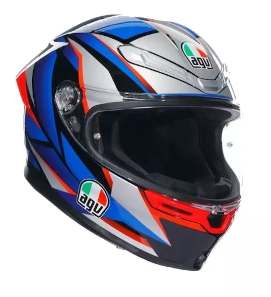 Casque Intégral AGV K6-S K6S E2206 Slashcut Noir Bleu Rouge TAILLE S