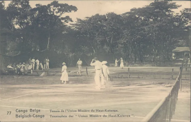 Belgian CONGO Katanga mines tennis courts 1910s PC