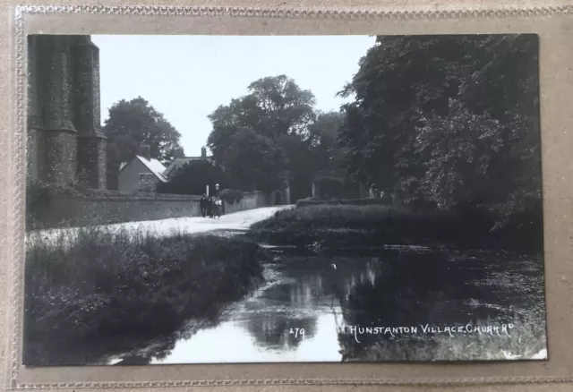 Hunstanton  Village. Church Road. Norfolk - Early Card - Real Photo