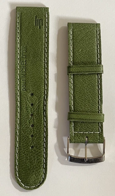 Bracelet De Montre Vintage LIP En Cuir Noir - Largeur 20 Mm, Neuf, Stock Ancien