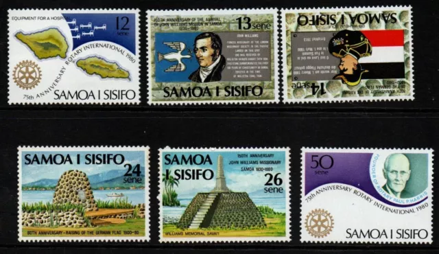 Samoa Sg565/70 1980 Anniversaries  Mnh