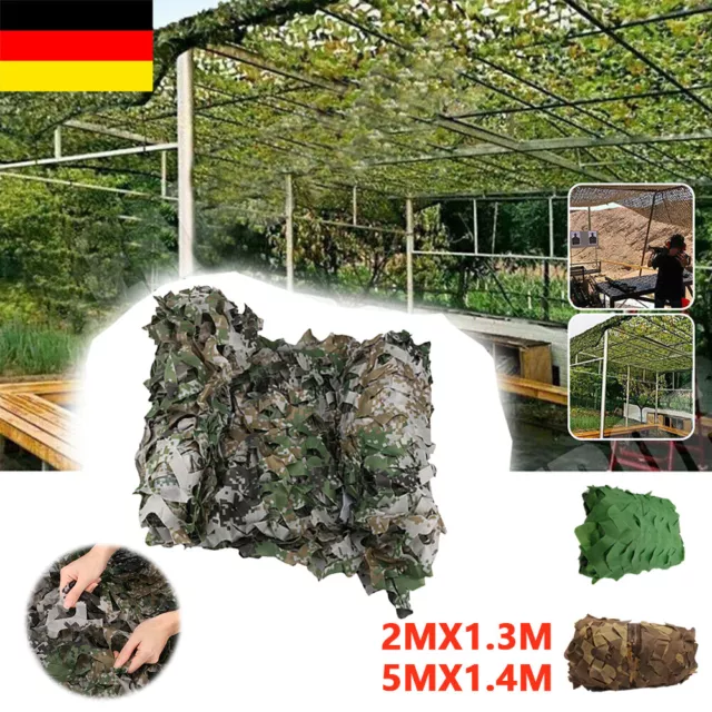 Tarnnetz flecktarn Bundeswehr Armee Netz Tarnung Dekonetz Größewahl 2M/5M×1.4M