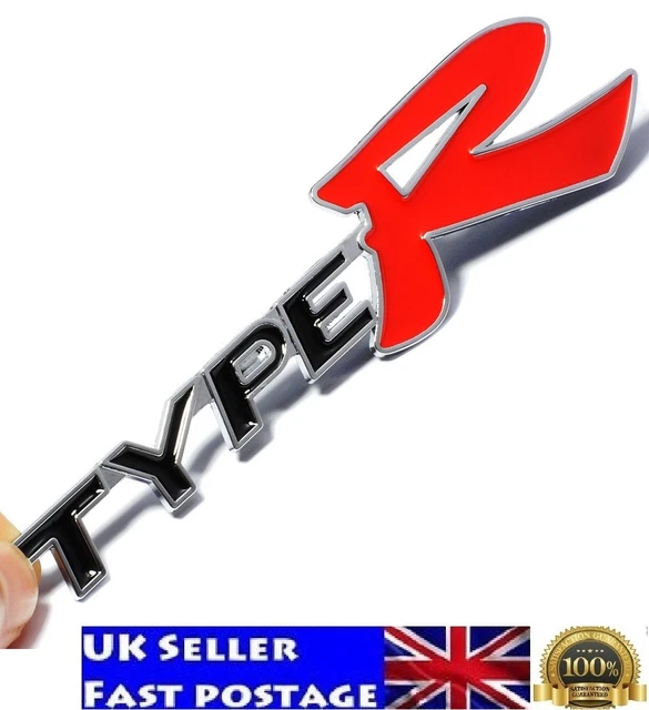 NEW 3D TYPE R Racing Letter Lo go Em blem Ba dge St icker HONDA KIA ...