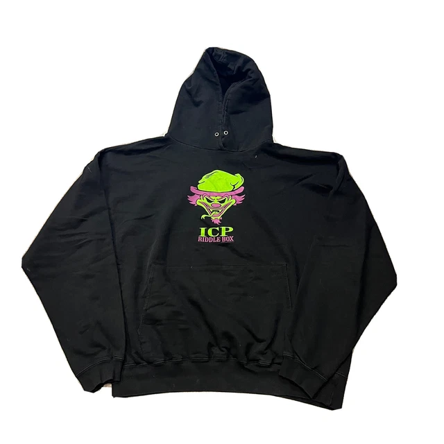 Y2K 2003 Icp Insane Clown Posse Riddle Box Black Pullover Hoodie Sweatshirt Xl