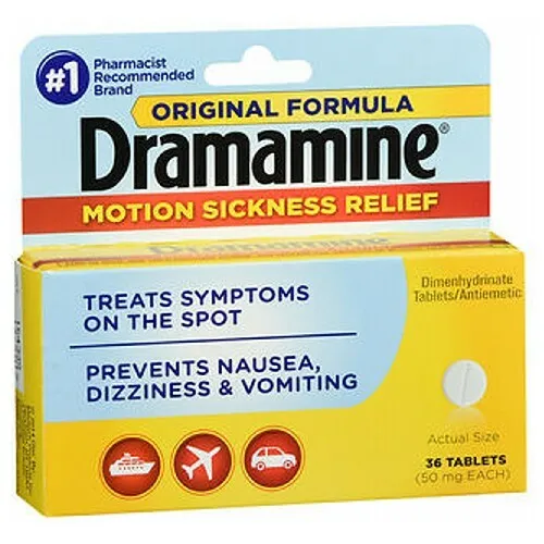 Dramamine Tablets Original Formula 50 mg 36 Tabs By Med Tech Products