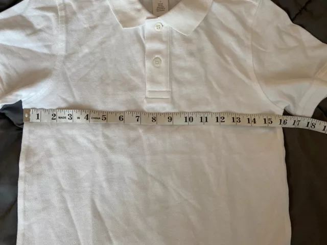 Polo uniforme garçon Gymboree à col taille 7 neuf avec étiquettes blanc 2