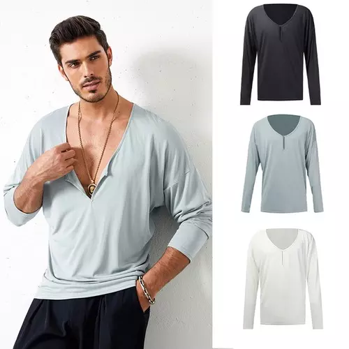 Men Latin Dance Tops Loose Latin Dance Shirt Modern Dancing Practice Dancewear