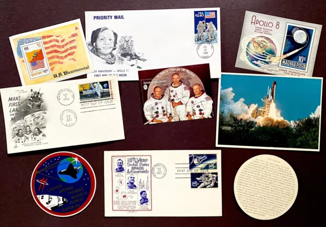 StampTLC US 1332b C76 Space Collection NASA Shuttle Walk Apollo11 8 Moon FDC VI