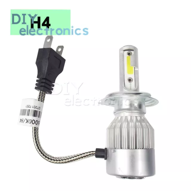 1pair COB H4 C6 10800LM 120W LED Car Headlight Kit Hi/Lo Turbo Light Bulbs US