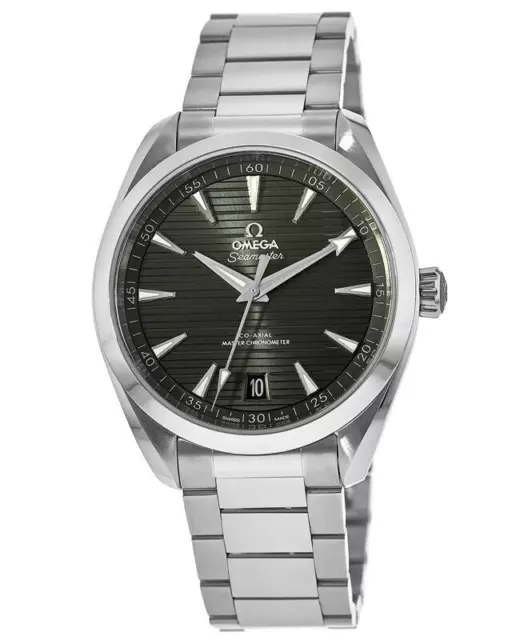 Nuovo Omega Seamaster Aqua Terra Quadrante Verde Uomo Watch 220.10.41.21.10.001