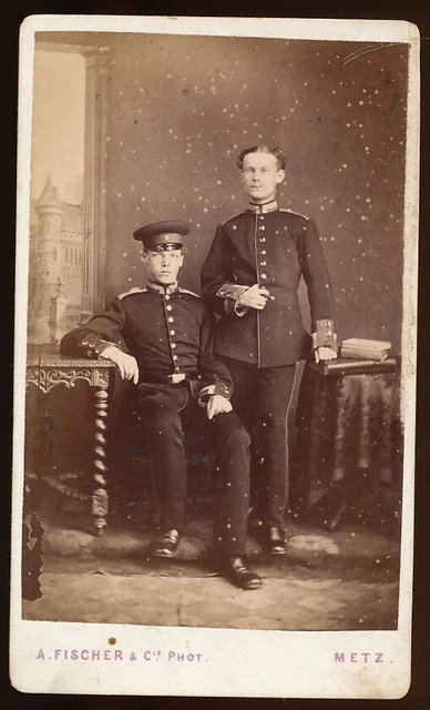 CDV - 2 Soldaten - Metz um 1870/71