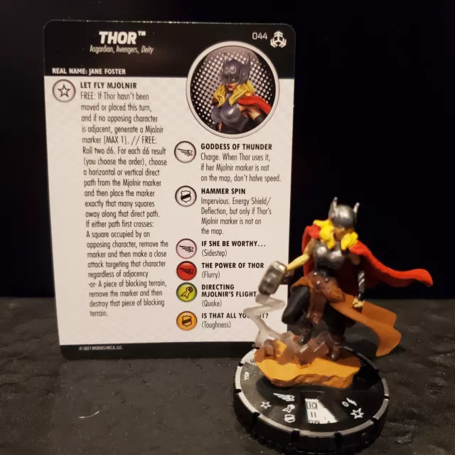 HeroClix Marvel Avengers War of Realms: Rare Thor #044 w/card