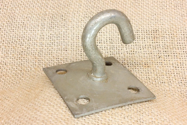 Plant Hook Porch Ceiling Wash Line Lamp Hanger 2" Vintage Steel New Old Stock 3