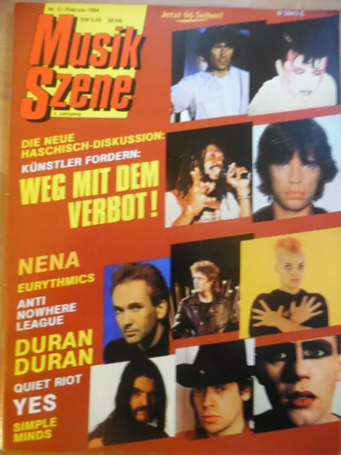 MUSIK SZENE 2-1984 * Nena Duran Duran Eurythmics YES Robin Gibb Nina Hagen Quiet