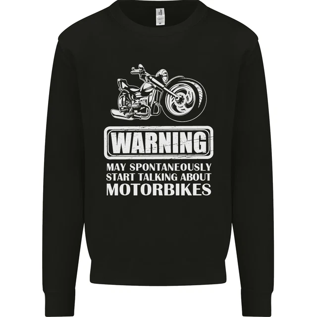Start Talking About Motociclette Divertente Motociclista Uomo Felpa Maglione