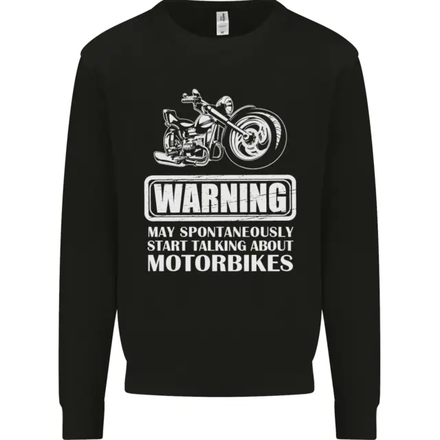 Start Talking About Motorbikes Funny Biker Mens Sweatshirt Jumper