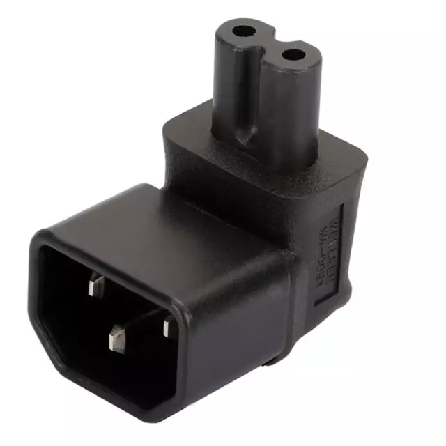 1 x IEC320-C14 to C7 Right Angle 90 Degree Angled Power Adapter Extension