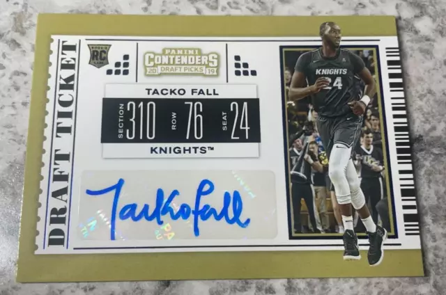 2019 Panini Conteders Draft Picks TACKO FALL AUTOGRAPH Rookie Boston Celtics UCF