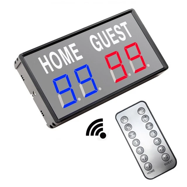 GAN XIN Tableau Score Électronique LED 1.8 Pouces Avec Télécommande - Basketball Volley Sports Intérieur Extérieur