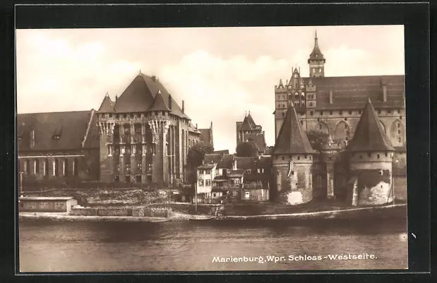Marienburg / Malbork, Schloss, Westseite, Ansichtskarte