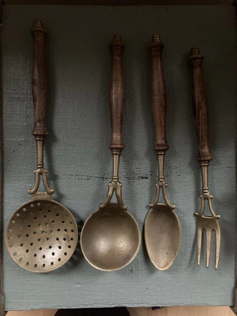 Spatule En Cuivre 39cm – Manche Laiton, Déco Ou Cuisine Vintage !