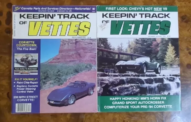 Keepin' Track Of Vettes Magazine  Back Issue Lot Of 2 1985 Corvettes