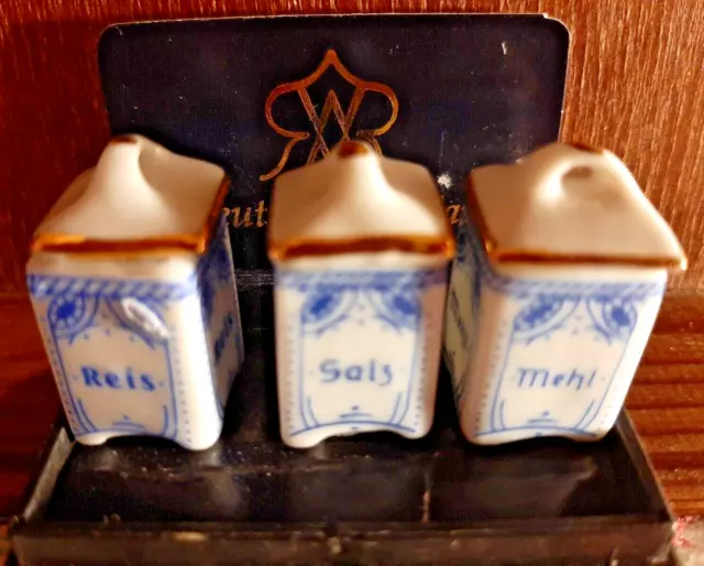 Reutter Miniatur OVP Salz Mehl Reis 1:12 Porzellan