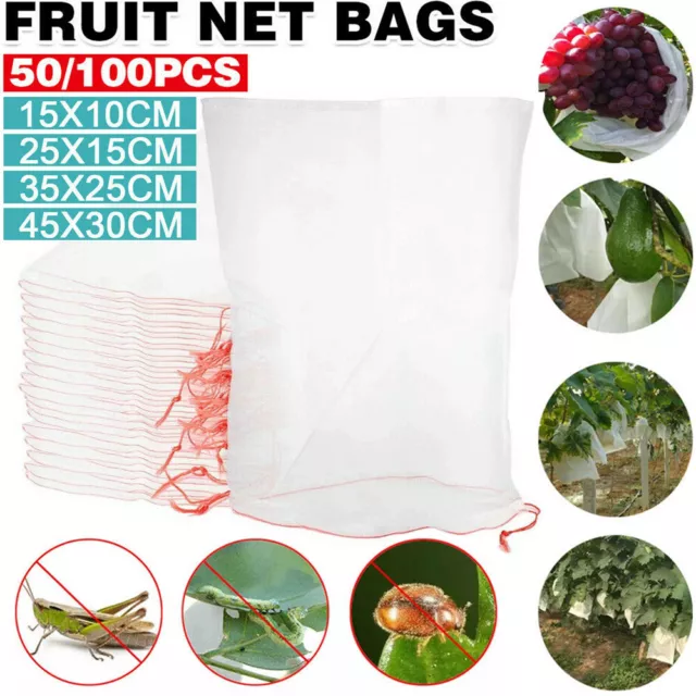 Fruit Protection Netting Bags 50-200pcs for Protecting Garden Plant Fruit Flower