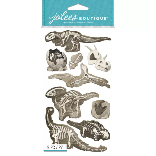 Jolee's Boutique Dimensional Stickers-Dinosaur Skeletons Bones, E5051033