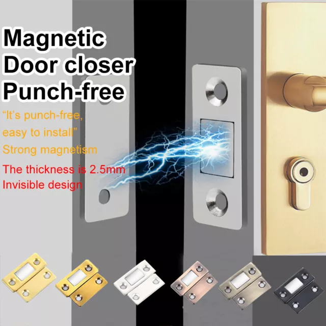 1Set Strong Magnetic Door Catch Ultra Thin for Door Cabinet Cupboard Glass Latch