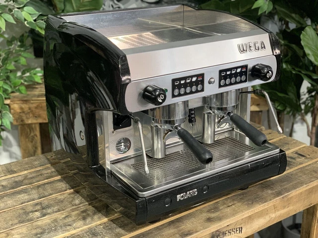 Wega Polaris 2 Gruppi Macchina Caffe' Espresso Nera Compatta Caffe' Commerciale