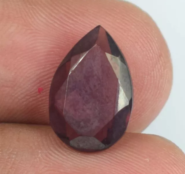 3.60 Ct Tanzania Pink Rhodolite Garnet Pear Gemstone Natural Certified B47788 3