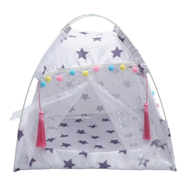 Dog Teepee Bed Small Pet Teepee Portable Cat Teepee Dog Tent Bed Puppy Dog Tent