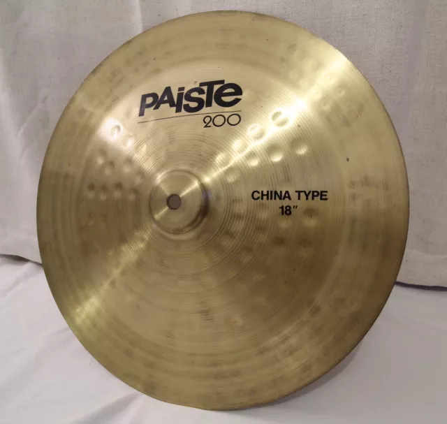 18"" Paiste 200 China Becken | Vor 1989 | Kostenlose P&P
