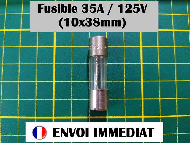 Cartouche Fusible verre 35A / 125V (10x38mm)