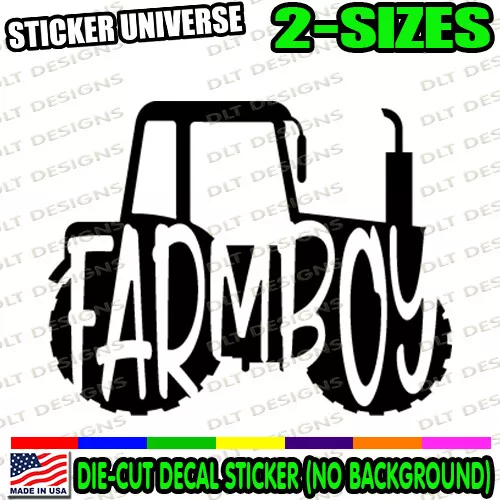 Farm Boy Tractor Window Decal Bumper Sticker Farmer Farming Country Western 1055