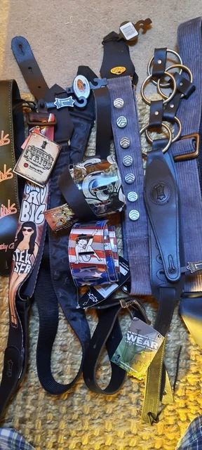 Job lot of guitar straps, new ex stock, LEVY, PERRIS, GETMGETM, BEATLES, ETC