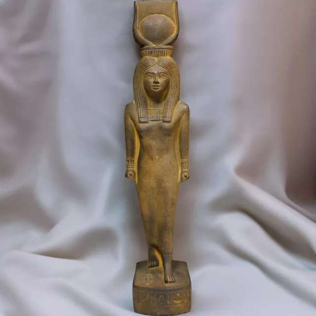 RARE ANCIENT EGYPTIAN ANTIQUITIES Statue Large Of Goddess Hathor Pharaonic BC