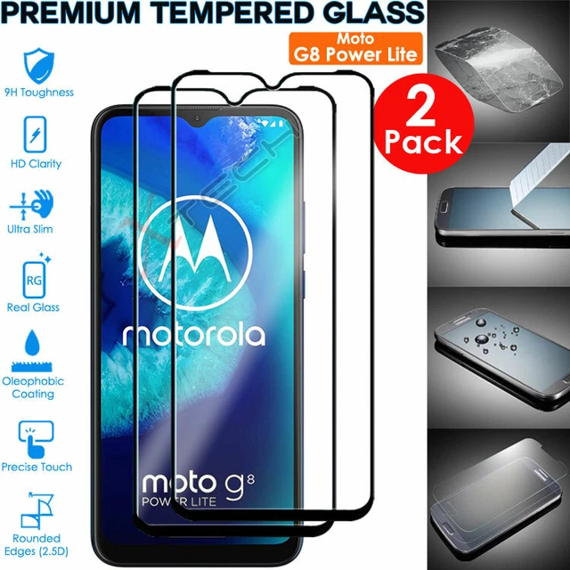 2x 3D Tempered GLASS FULL Screen Protector for Motorola Moto G8 Power Lite