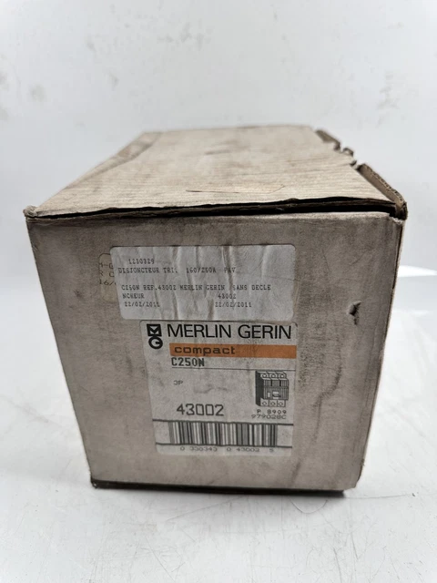 MERLIN GERIN C250N 43002 Compact Circuit Breaker MERLIN GERIN C250N 43002 Compact Circuit Breaker