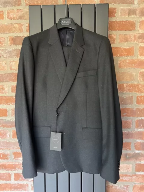 Paul Smith London Soho Dark Grey  Tailored Fit Suit - Size 42