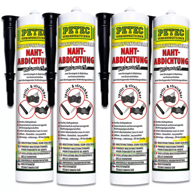 4x Petec 94231 Multinahtabdichtung 310ml Karosseriedichtung Nahtabdichtung Multi