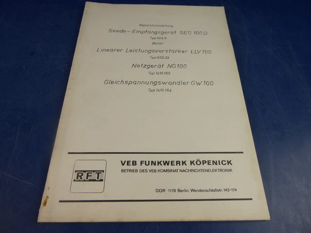 RFT & Seg100D, Llv100, Ng100, Gw100 