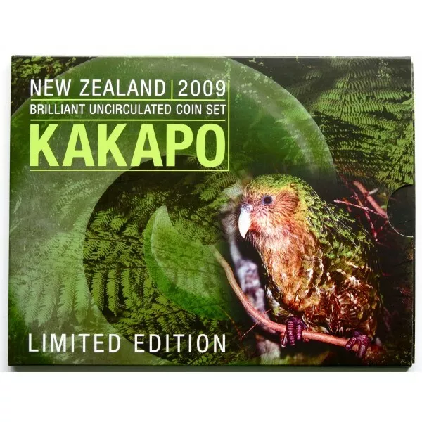 New Zealand  - 2009 - Brilliant Uncirculated Coin Set- Kakapo