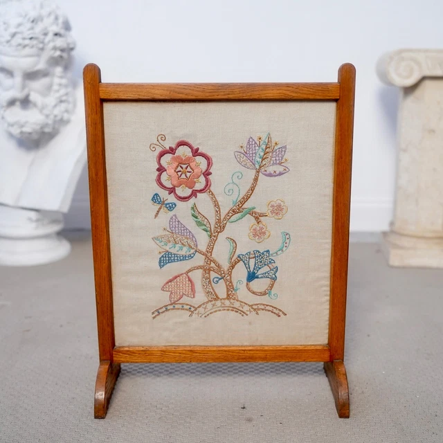 Schermo antincendio rovere vintage antico