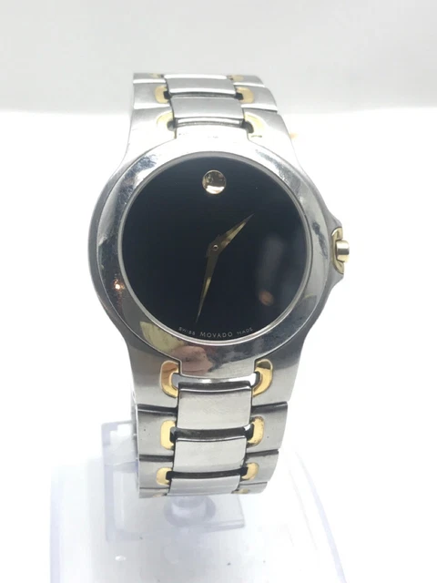 MOVADO Museum Two-Tone Watch  81 G1 1898 Stainless Black Gold (NJL022689)